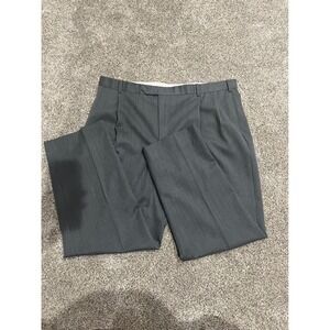 Brooks Brothers 346 Madison Fit Mens 41x31 Gray 100% Wool Pleated Dress Pants